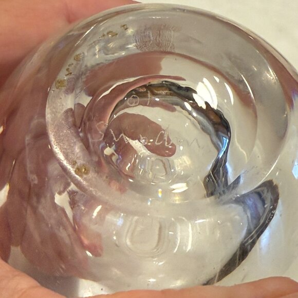 Orrefors of Sweden Crystal Perfume Bottle With Stopper Signed Elegant Design - Picture 5 of 7